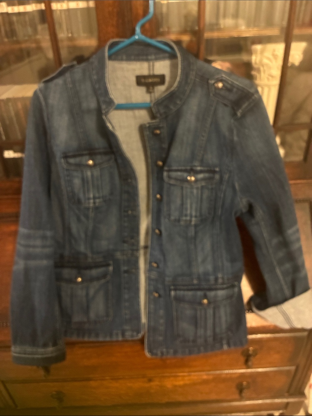 Talbots Dark Blue Denim Field Jacket